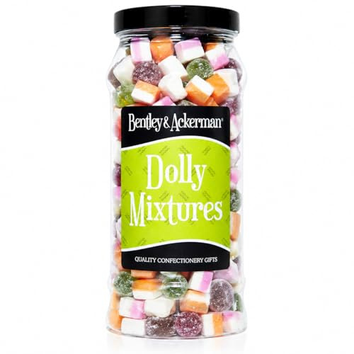 Dolly Mixtures Sweets - (605g) Original Retro Sweets Gift Jar By Bentley & Ackerman's Sweet Shop.