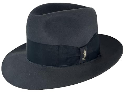 Borsalino Humphrey Bogart Limited Edition Fur Felt Fedora w/Custom Bogart Hat Box - Made in Italy