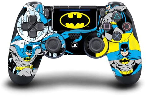 Head Case Designs Officially Licensed Batman DC Comics Classic Logos And Comic Book Vinyl Sticker Gaming Skin Decal Cover Compatible With Sony PlayStation 4 PS4 DualShock 4 Controller