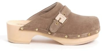 Scholl Dam Pescura Clog 50 sandal, Beige färg, 39 EU