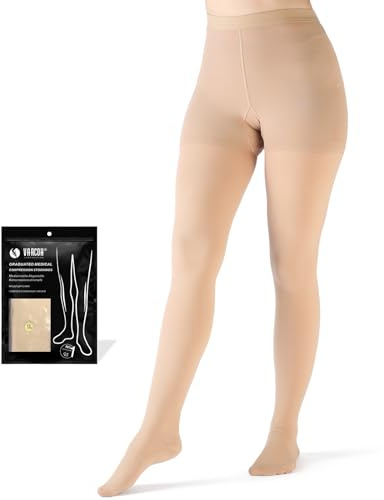 VARCOH Kompressionsleggins Damen Lipödem, Kompressionsstrümpfe Klasse 2 Herren, stützstrumpfhose, Medizinische kompressionsstrumpfhose geeignet für Schwangerschaft, Krampfadern