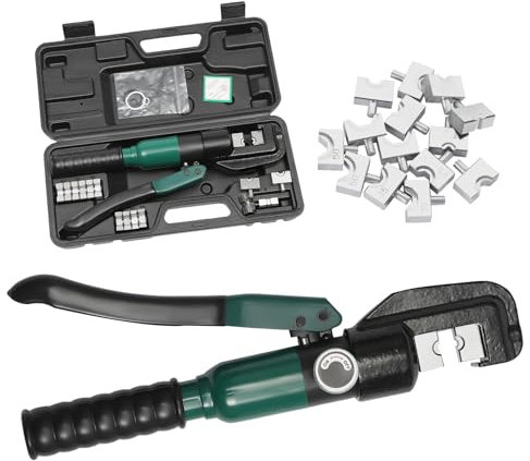 Pinza di crimpatura idraulica con fustellatura 10 tonnellate 12 mm capicorda filo kit di utensili in acciaio inox taglieri idraulici capicorda crimpatrice filo swaging strumento