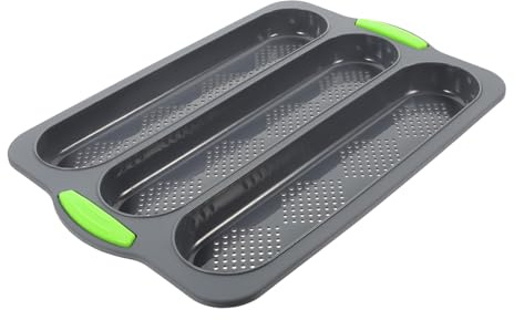 MAGICLULU Silicone Baking Bread Stick Tray Non-Stick Flexible Kitchen Baking Tool for Home Oven Use Heat- French Bread Loaf Pan