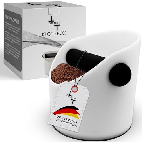 TIPITOPI Kaffee Klopf Box - Ihr Abklopfbehälter für Siebträger für den sauberen Kaffeegenuss - Knock Box Abschlagbehälter mit rutschfestem Boden - Abschlagbox - Perfestes Barista Zubehör
