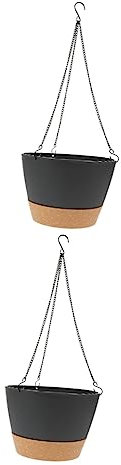 BESPORTBLE 2St Hängender Orchideen-Blumentopf Blumentopfhalter für draußen Wandtöpfe aus Kunststoff Töpfe für Pflanzen Zimmerpflanzentöpfe Balkon-Chlorophytum-Pflanztopf saftiger Pflanzentopf