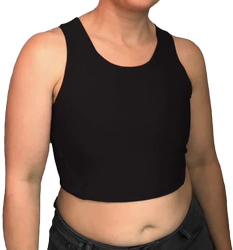 Wonababi Corsetti da nuoto, fascia toracica transgender con pull-on, top da costume per FTM, queer