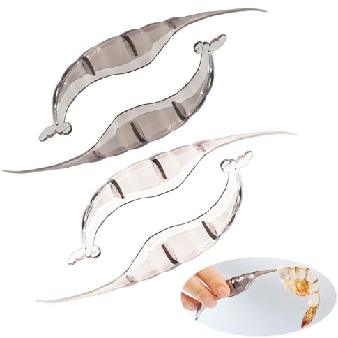 NentMent 4 Pack Shrimp Peeler Plastic Shrimp Deveiner Vein Shell Removal Tools Shrimp Cleaner Shrimp Cleaning Tool for Raw Shrimp Peeling and Deveining Seafood Boil Preparation Seafood Pasta Dish