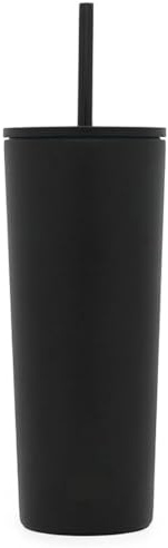 Simple Modern Insulated Tumbler with Lid and Straw | Iced Coffee Cup Reusable Stainless Steel Water Bottle Travel Mug | Gifts for Women Men Her Him | Classic Collection | Midnight Black