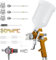 Tnamdan Pistola de pintura dorada HVLP con boquilla de 1,4 mm, 1,7 mm, 2,0 mm, 600 cc. Copa de vehículos. Herramientas de pintura para vallas