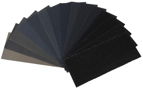 iplusmile 45blätter Wasserdichtes Schleifpapier-set Körnung Nass Und Trockenschleifpapier Für Metall Holz Autos Und Kunsthandwerk Flexibel Und Robust