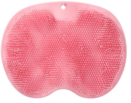 RQzaufania Brosse à Pieds Pour Douche, Tapis de Massage Nettoyant Pour Pieds Avec Aspiration Antidérapante, Nettoie, Exfolie, Masse Vos Pieds Sans Se Pencher (Rose) (Rose)