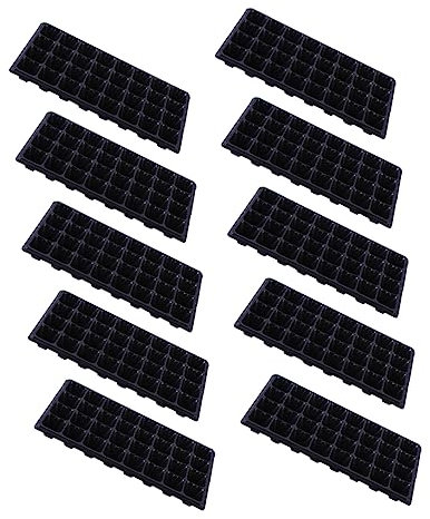 MINAOLULUS Vassoio per Germinazione 10 Pezzi in Plastica Nero Traspirante