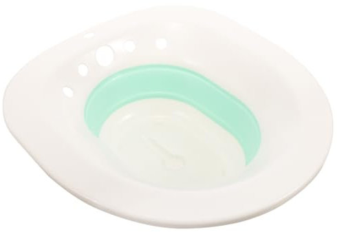 SHINEOFI Bassin De Bidet Pliable Pour Soins Post-partum Lavabo De Nettoyage Pratique En Matériau Solide Pour Femmes Enceintes Et Hémorroïdes Couleur Vert Et Blanc 1 Pièce