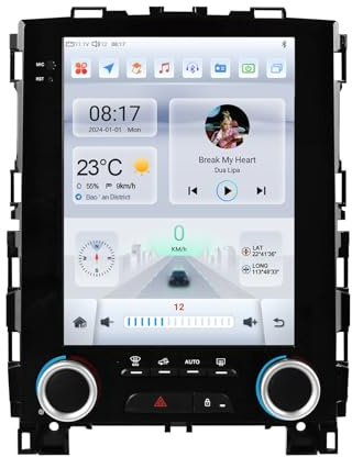 Generisch Android 14 Autoradio 9,7 Zoll für Renault Koleos Megane 4 Samsung SM6 Talisman 2017–2019, GPS-Navigation, Bluetooth Carplay, AHD-Rückfahrkamera, FM-Radio, WLAN, Lenkradsteuerung