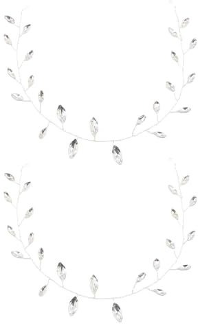 Rainway Braut Hochzeit Strass Haarrebe, Braut Haarschmuck Hochzeit Silber, Kopfschmuck Mit Blätter Und Kristall, Haarschmuck für Frauen und Bräute, Boho Haarband & Haarreif (Silber, One Size)