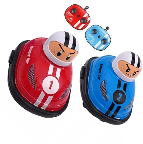 QUXVUIS Juego de Coches de Juguete con Control Remoto, duelos Parachoques para Carreras rápido, Juega Cabeza A Cabeza, Pelea con un Amigo y Juega para Ganar