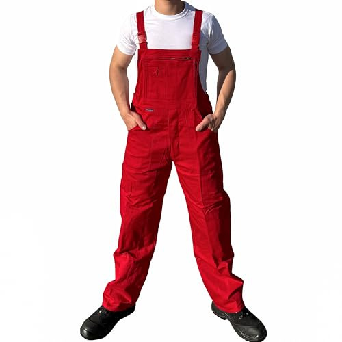 Charlie Barato Arbeitslatzhose – Robuste Arbeitshose mit Trägern, strapazierfähige Latzhose mit vielen Taschen für Baustelle, Werkstatt, Garten