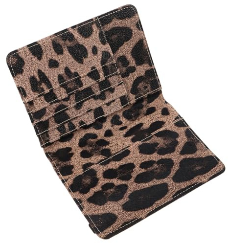 MAGICLULU Custodia con Leopardata in Pu per Passaporto Protezione Biglietti e Slot Multi-card per Viaggi di