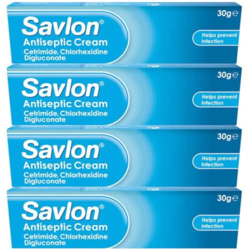 Savlon Antiseptic Cream 30g (Pack of 4) – Antibacterial Protection for Cuts, Scrapes & Skin Irritations, Effective Wound Care & Fast Healing