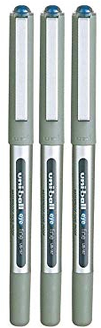 Uni-Ball EYE UB-157 Tintenroller, mittlere Spitze, 0,7 mm, Blau, 3 Stück