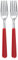 Excelsa Branché Lot de 2 fourchettes de Table Rouge