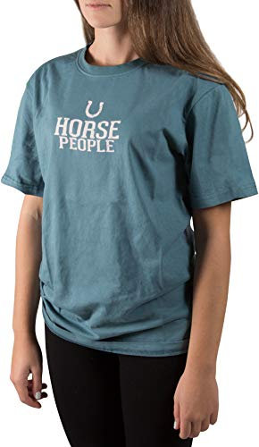 Pavilion Gift Company Unisex's Horse People-Large T-Shirt, Steel Blue
