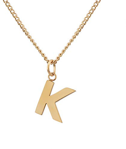 GD GOOD.designs Kette mit Buchstaben Gold 18 Karat - Wasserfest I hautverträgliche Halskette für Damen mit A-Z Anhänger I Initial Buchstabenkette