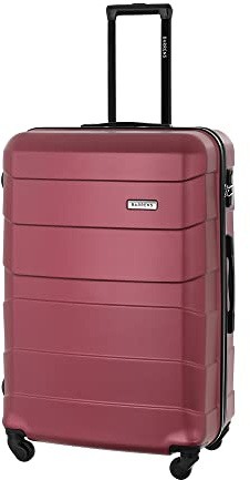BARRENS Large Suitcase | Incheckningsbagage | 77x52x29 cm | 61 L | ABS-material med hög slagkraft | Cipher-lås | Flexibla handtag | Elastiska handtag | 4 360-graders hjul | Bourgogne