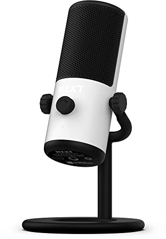 NZXT Capsule Mini USB-Mikrofon - AP-WMMIC-W1 - Hohe Auflösung – Nierenförmige Richtcharakteristik – Ideal für Streaming, Content Creation und Podcasting – Integrierter Pop-Filter – Weiß