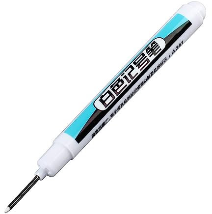 4 marcadores blancos de pintura a base de aceite, marcadores permanentes de punta larga para neumáticos de roca, vidrio, pintura de metal