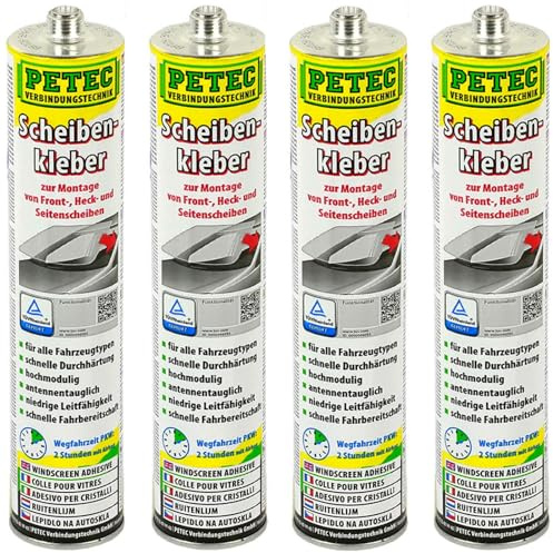 BandelOne enthält 4x 310ml PETEC Scheibenkleber Kartusche Scheiben-Kleber Frontscheibe