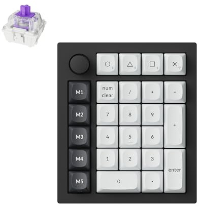 Keychron Q0 HE Wireless Magnetic Switch Number Pad, Hall Effect Numpad with Rapid Trigger, 2.4 GHz/Bluetooth/Wired Aluminum QMK Programmable Knob Hot-Swappable RGB Gaming for Mac Windows Linux-Black