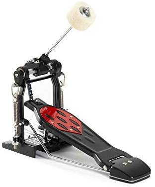 Fame Einzelpedal FP4000, Fußmaschine, Bass Drum Kick Pedal, Drum Hardware, Filz Beater, einstellbare Federspannung