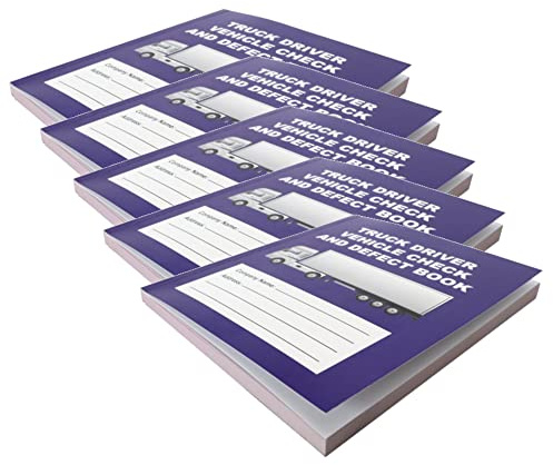(Pack of 5) Daily Check Driver Defect Book HGV Truck Van 50 Page Defect Fault Report Booklet