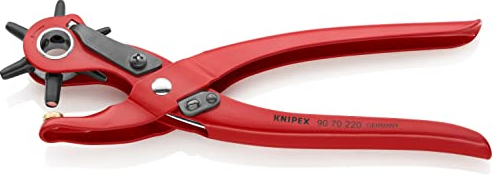 KNIPEX Pince emporte-pièces revolver revêtement poudre, rouge 220 mm, 90 70 220