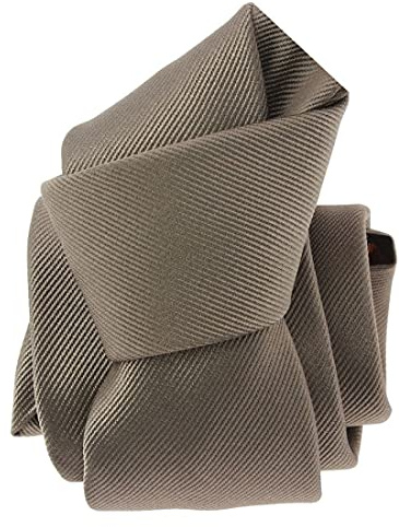 Tony & Paul. Cravate. PAUL, Soie. Marron taupe - Uni - FABRIQUE EN ITALIE.