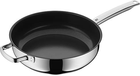WMF Durado Schmorpfanne Induktion 28 cm, Cromargan Edelstahl beschichtet, Keramikbeschichtung, hoher Rand, backofenfest