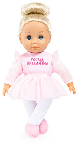 Bayer Design Puppe mit Haaren, Musik, Ballerina, interaktiv, mit weichem Körper, mit Schlafaugen, rosa, 33 cm, 0,43 kg