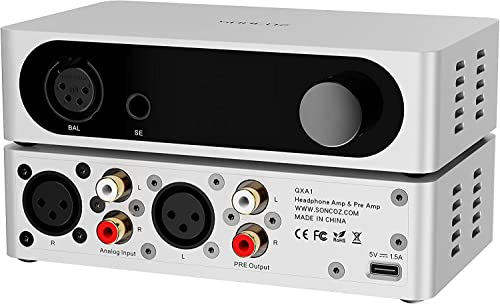 youyeetoo SONCOZ QXA1 Vollsymmetrischer Kopfhörer AMP und Pre-AMP (silberfarben)