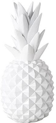 shelfmade Ananas décoratif blanc – décoration de table de salon en résine synthétique – Décoration moderne