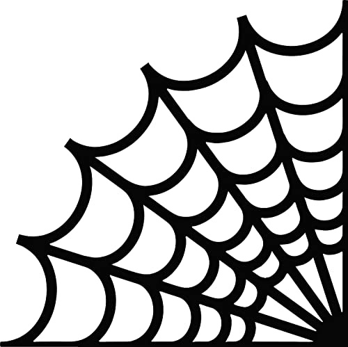 Corner Spider Web Cobweb Vinyl Decal Sticker (Black Matt)