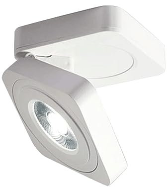 TCHAU Angolo regolabile Pieghevole Faretto montato su superficie bianco smerigliato ultrasottile Regolazione pieghevole Faretto montato su superficie quadrata Faretto da soffitto per soggiorno Farett