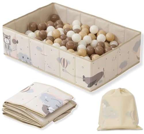 RUGUIES - Bällebad für Kinder - Faltbarer und tragbarer Bällebad - Spielzeugwürfel für drinnen und draußen - (Bälle Nicht im Lieferumfang enthalten).