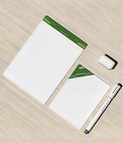 Magnetische Mini Whiteboard, Kleines Dry Erase Board Tragbares Blanko Mini Whiteboard-Tafel Schreibtafel & wiederverwendbares inklusiv Stift und Radierer für Büro, Schule, Haus (6.5''+8.5''-2)