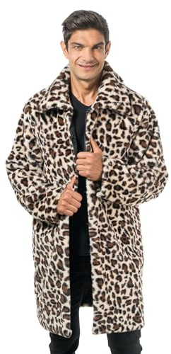 Chaks - Giacca o cappotto, motivo leopardato effetto pelliccia