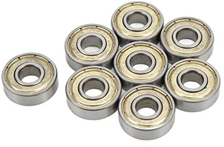 8 Pezzi 608ZZ Cuscinetti a Sfere ABEC 11 Cuscinetti Sigillati in Acciaio Al Carbonio per Skateboard 8x22x7mm per Pattini a Rotelle Tavole da Ballo