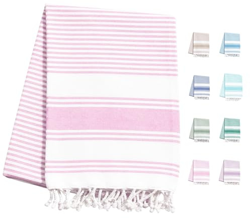 MUHMA Toalla Playa Grande o Pareo Playa Grande Antiarena 200x140 cm – Toallas Playa, Fouta XXL, Manta Picnic, Toalla Piscina, Manta para Playa, Suave, Absorbente y Ligera (Rosa)