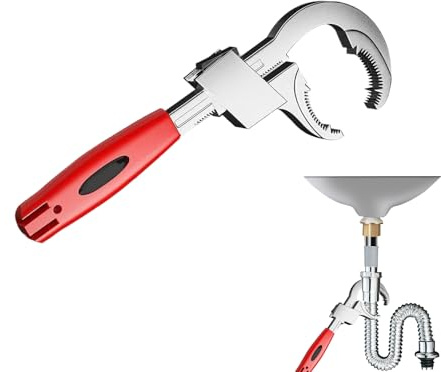 Moxeupon Petite Clé Réglable,Clé à Eau pour Plomberie | à Molette Réglable Polyvalente Pour Cuisine Salle de Bain Plomberie Installation Sanitaire Usage Domestique