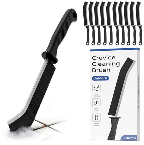 10 Pezzi Spazzola per Pulire Doccia, Spazzola Pulizia Fessure per Bagno, Cucina, Toilette, Lavandino, Pavimento, Finestre e Scarico