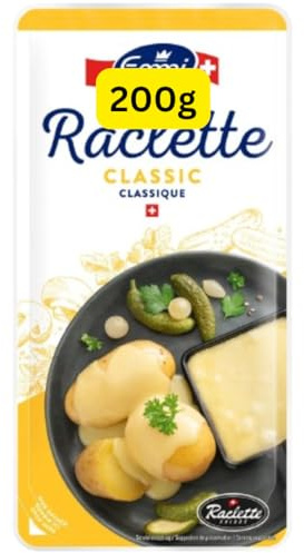 Swiss Raclette Cheese Slices 200g Emmis (1x200g)